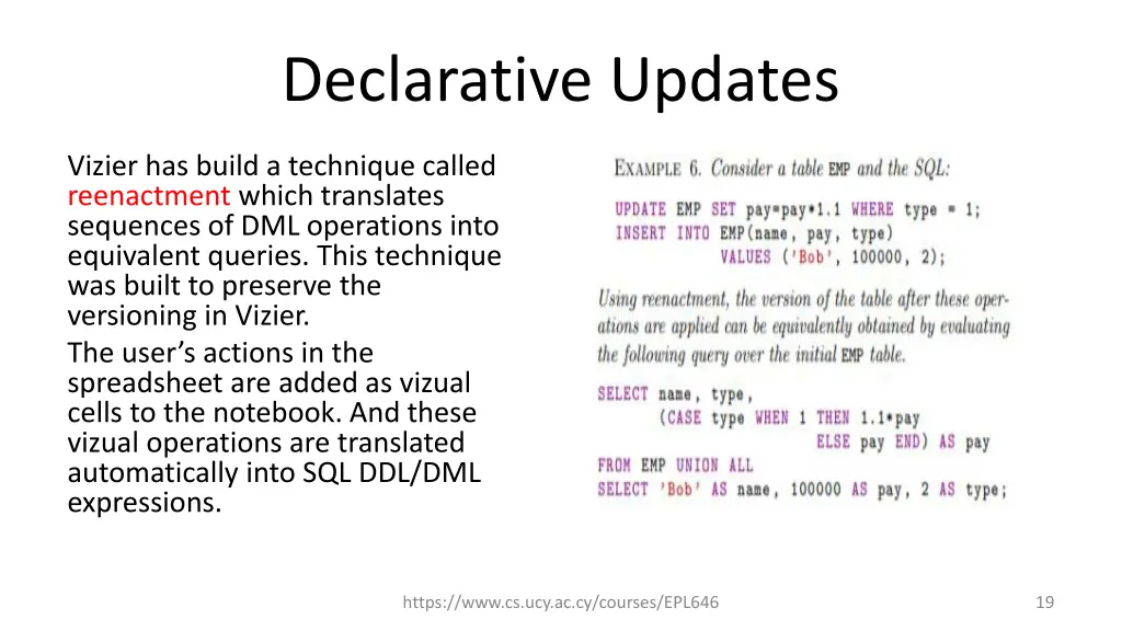 declarative updates