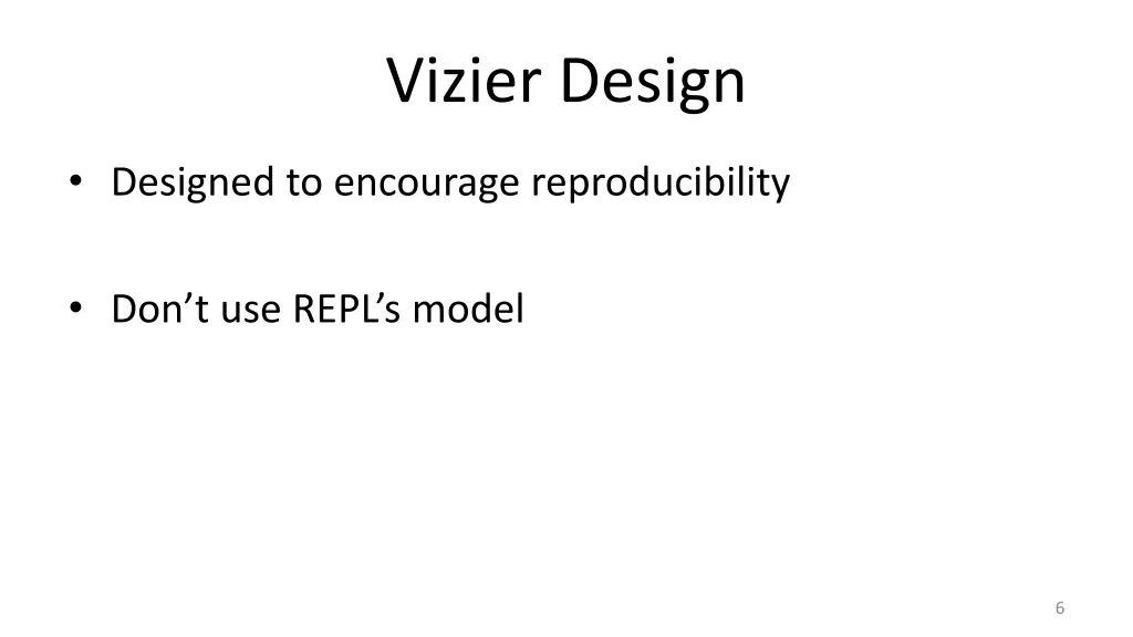 vizier design