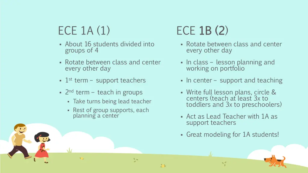 ece 1a 1 about 16 students divided into groups