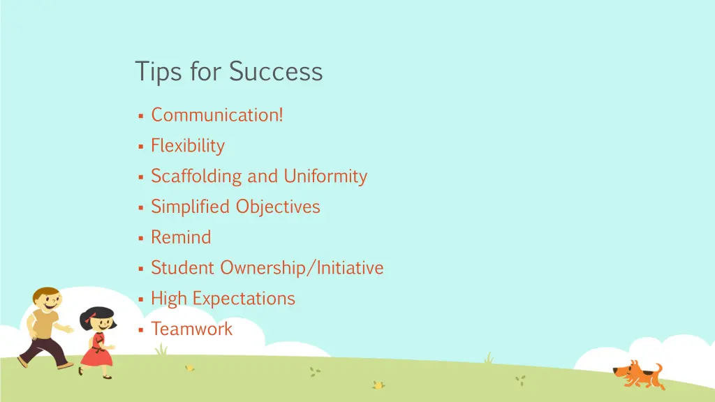 tips for success