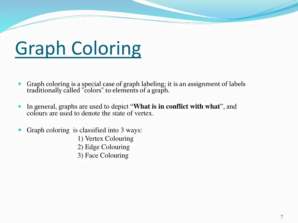 graph coloring
