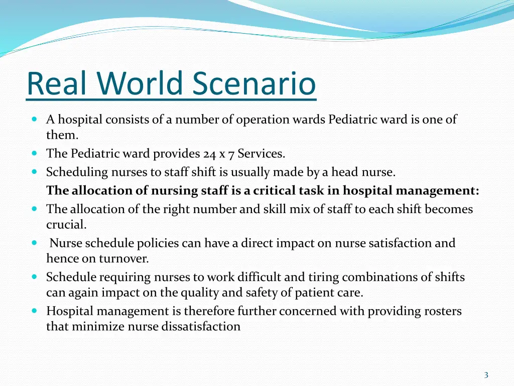 real world scenario