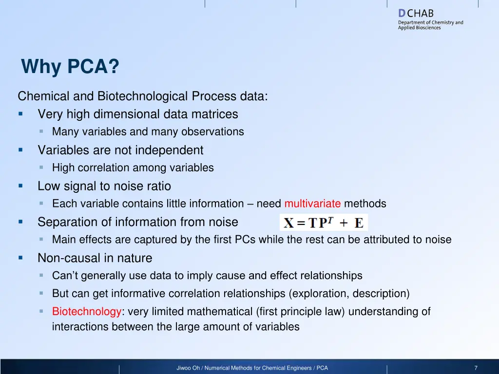 why pca