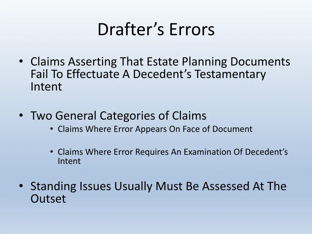 drafter s errors