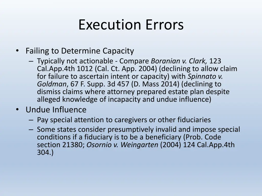 execution errors