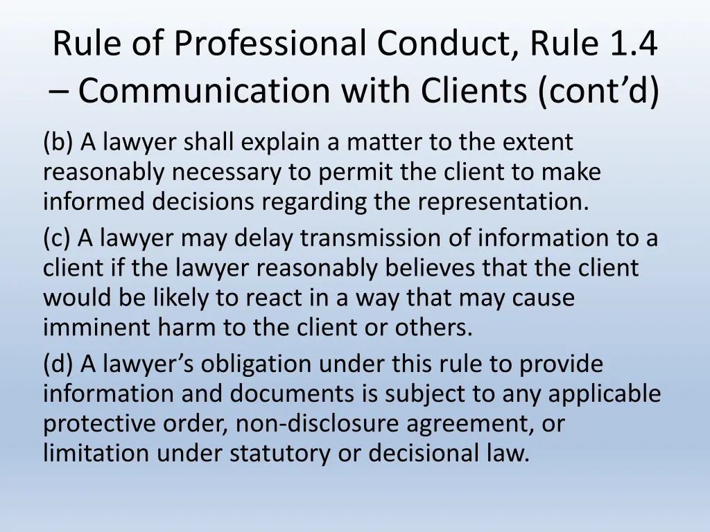 rule of professional conduct rule 1