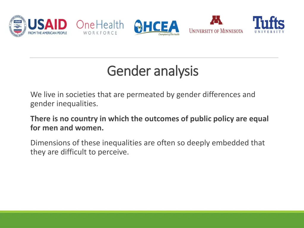 gender analysis gender analysis