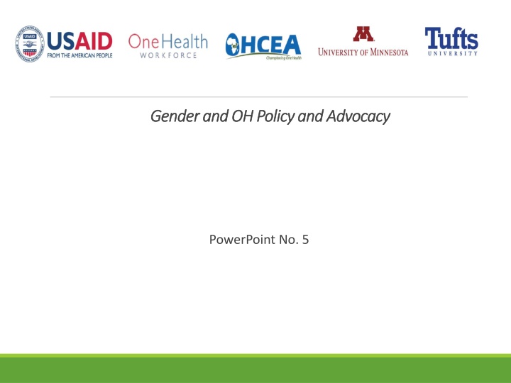 gender and oh policy and advocacy gender