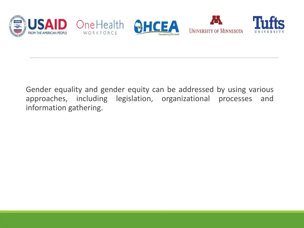 gender equality and gender equity