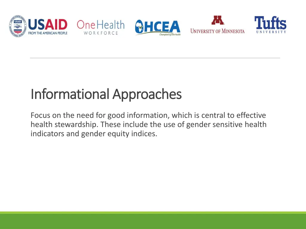 informational approaches informational approaches