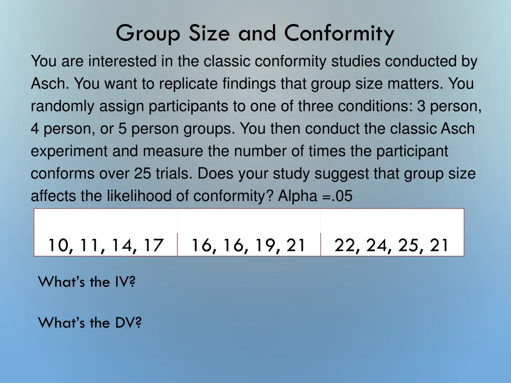 group size and conformity you are interested 1