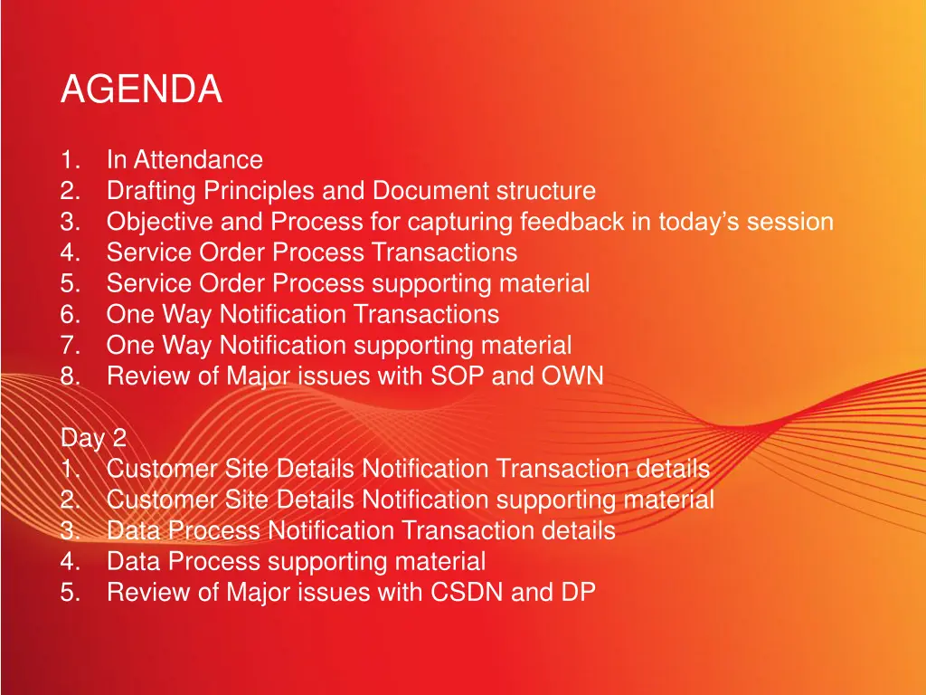 agenda