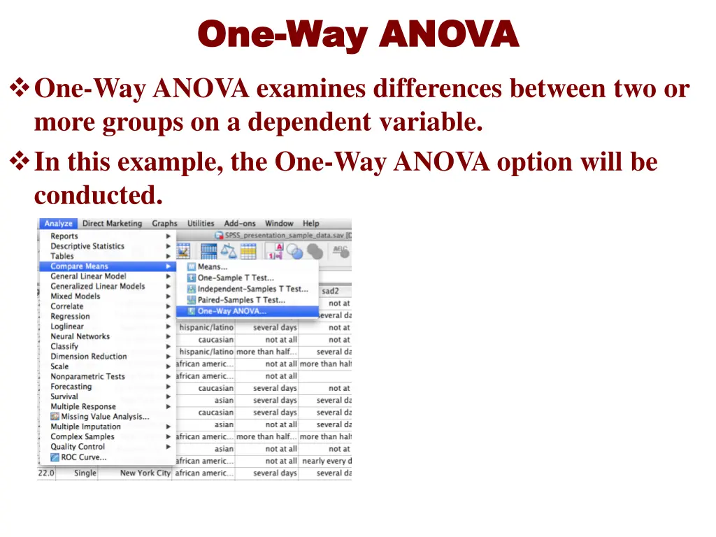 one one way anova way anova 9