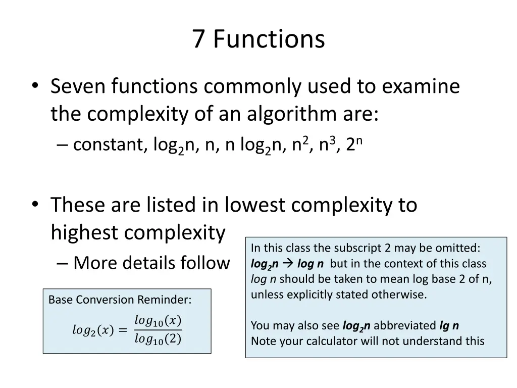 7 functions