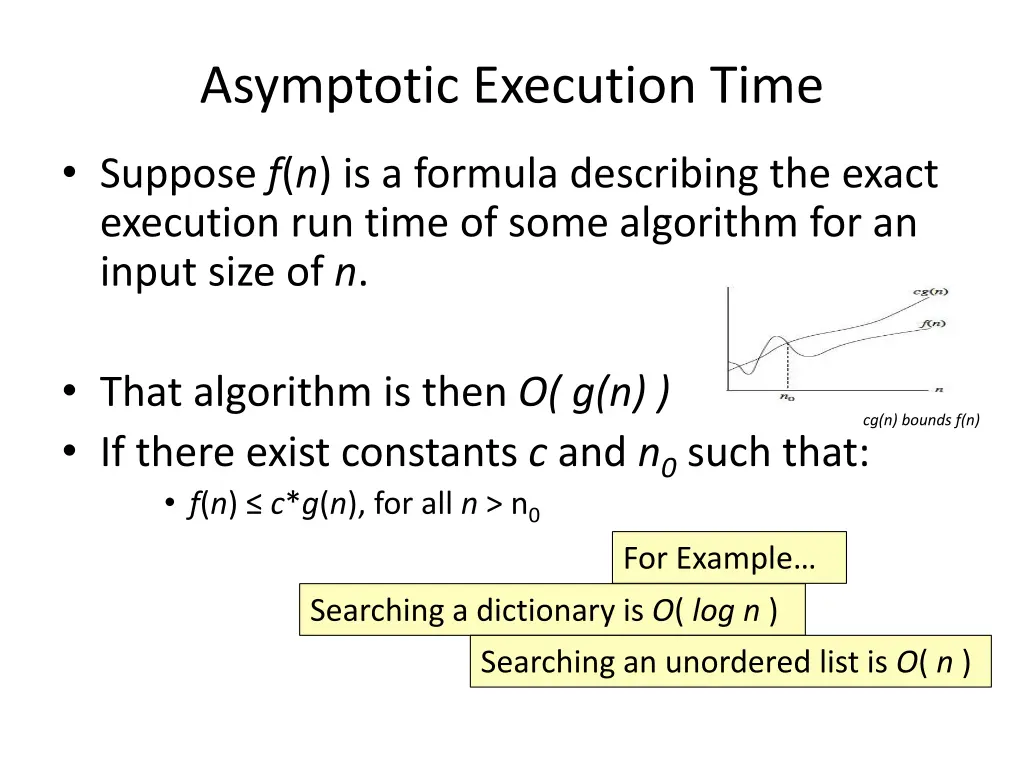 asymptotic execution time