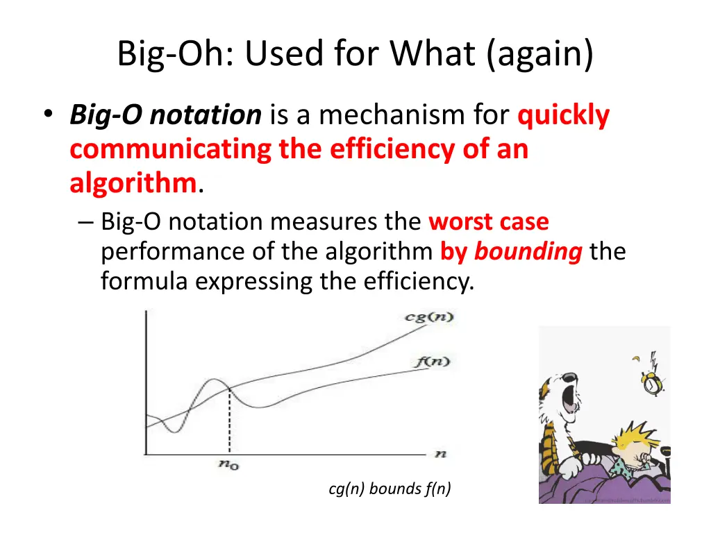 big oh used for what again