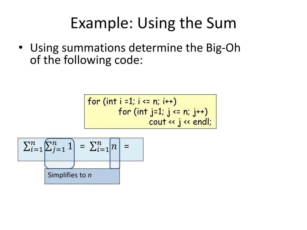 example using the sum 4