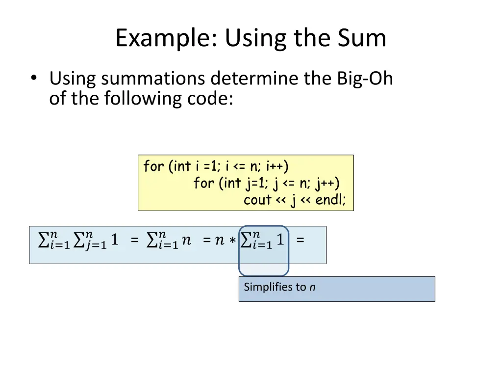example using the sum 7
