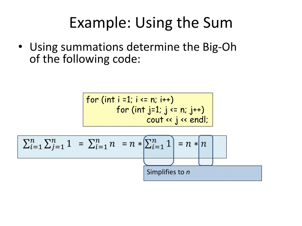 example using the sum 8