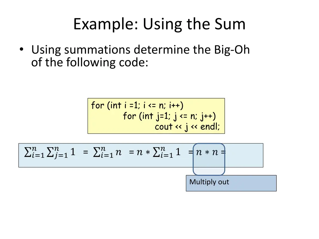 example using the sum 9
