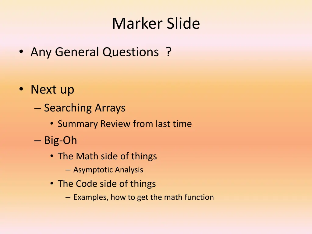 marker slide