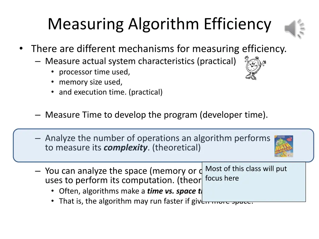 measuring algorithm efficiency