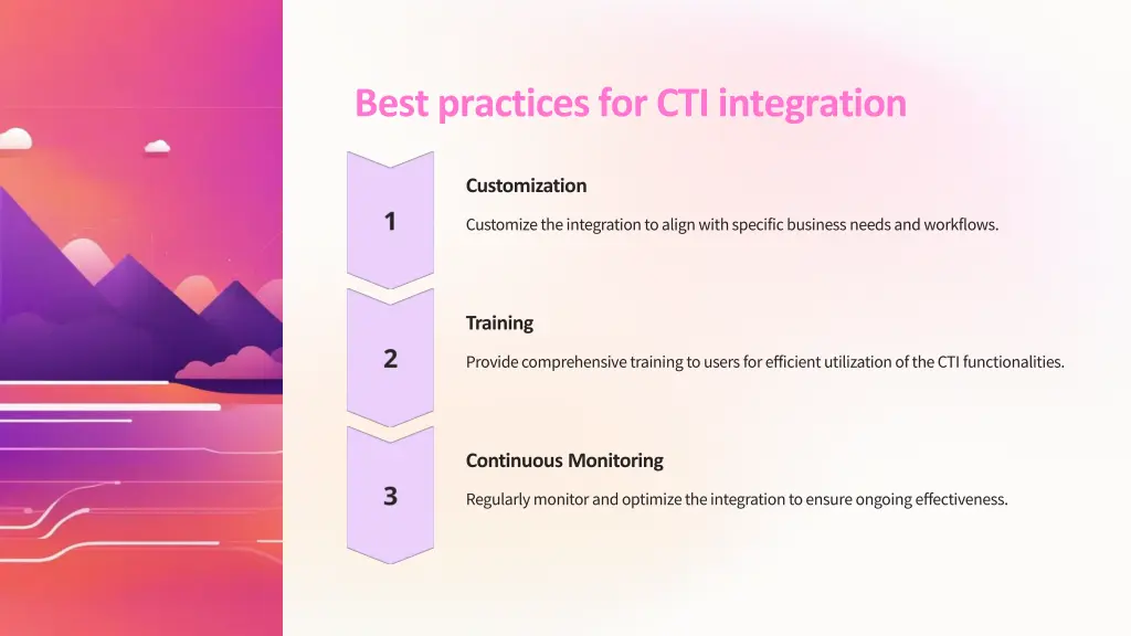 best practices for cti integration