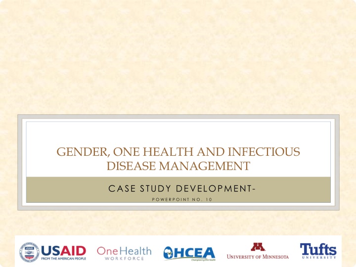 gender one health and infectious disease