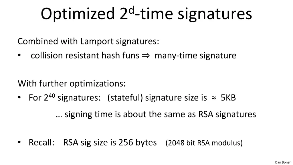 optimized 2 d time signatures