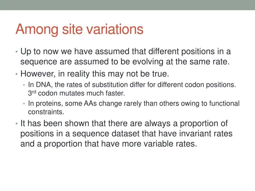 among site variations