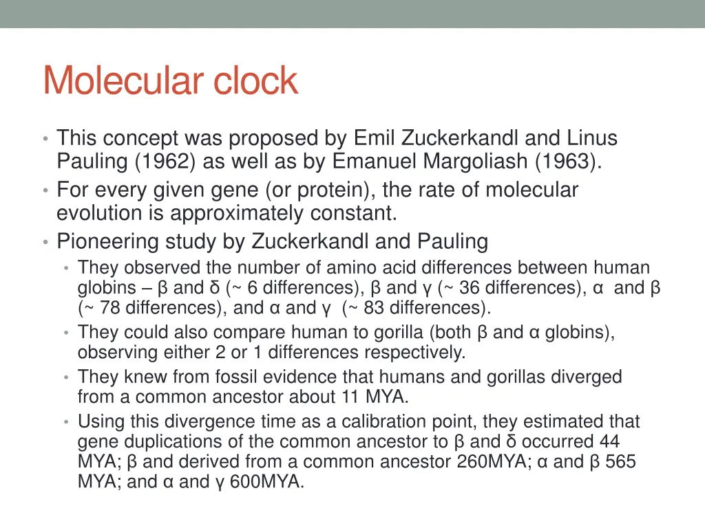 molecular clock