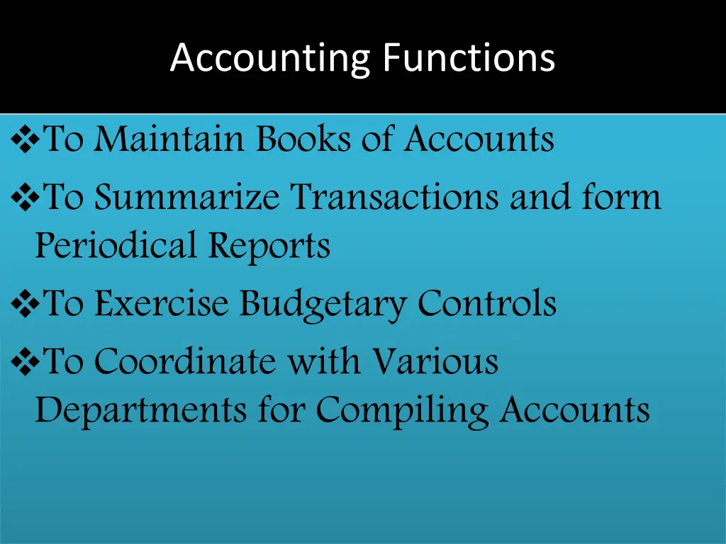 accounting functions