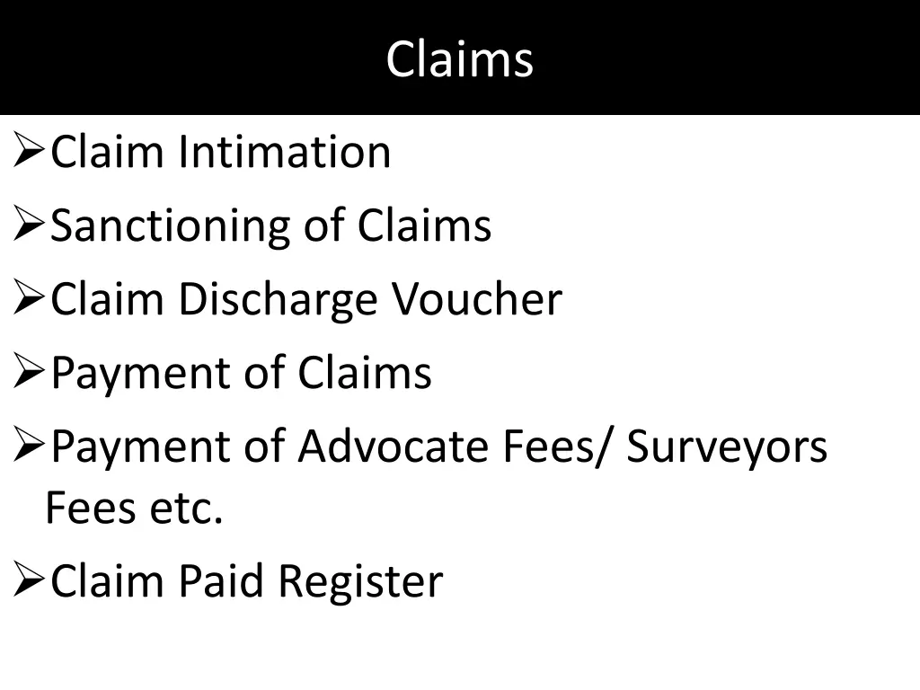 claims