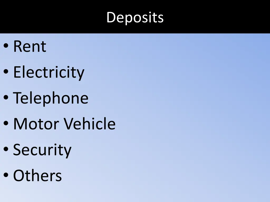 deposits