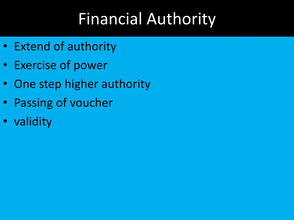 financial authority