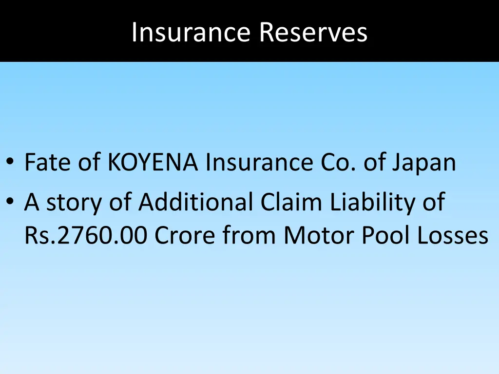 insurance reserves