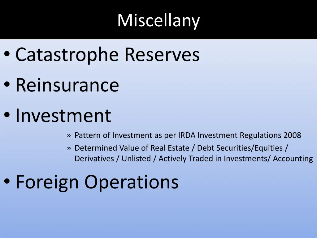 miscellany