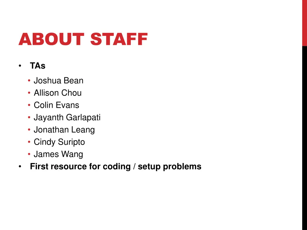 about staff