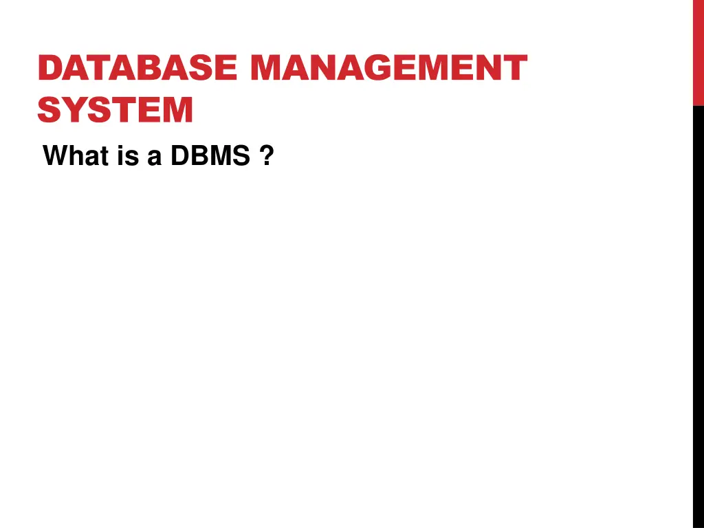 database management system what is a dbms
