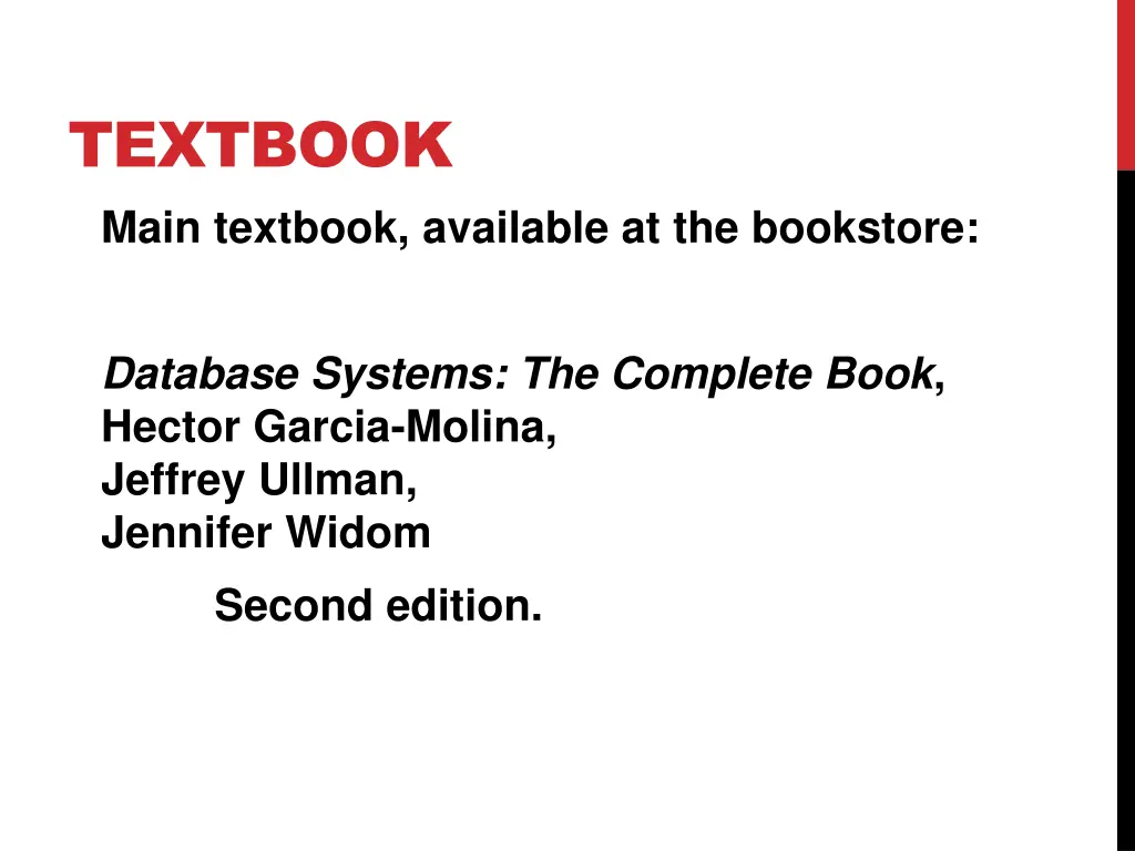 textbook main textbook available at the bookstore