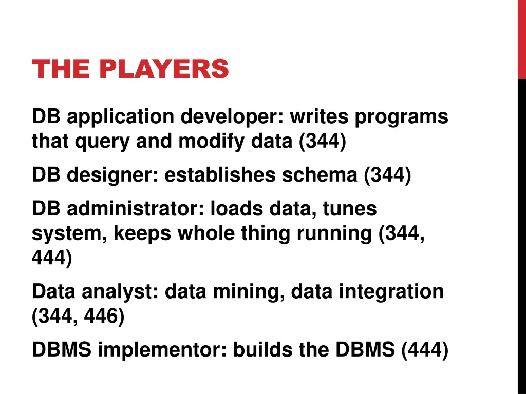 the players