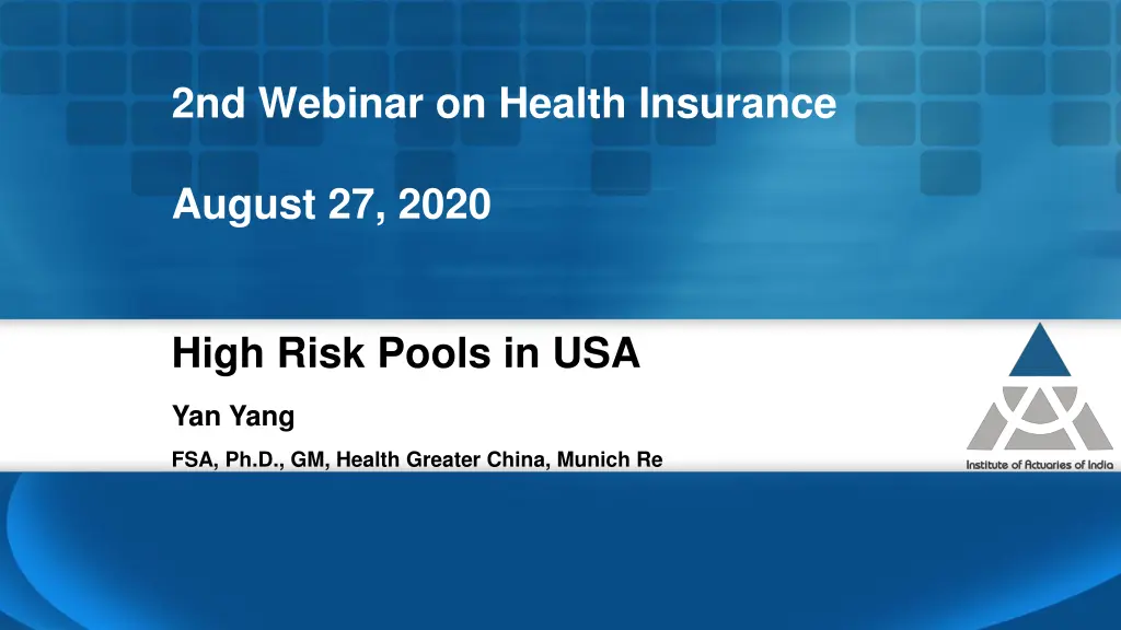 2nd webinar on health insurance