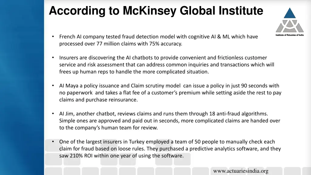 according to mckinsey global institute