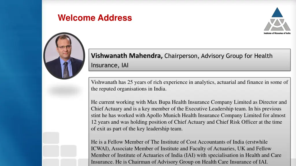 welcome address