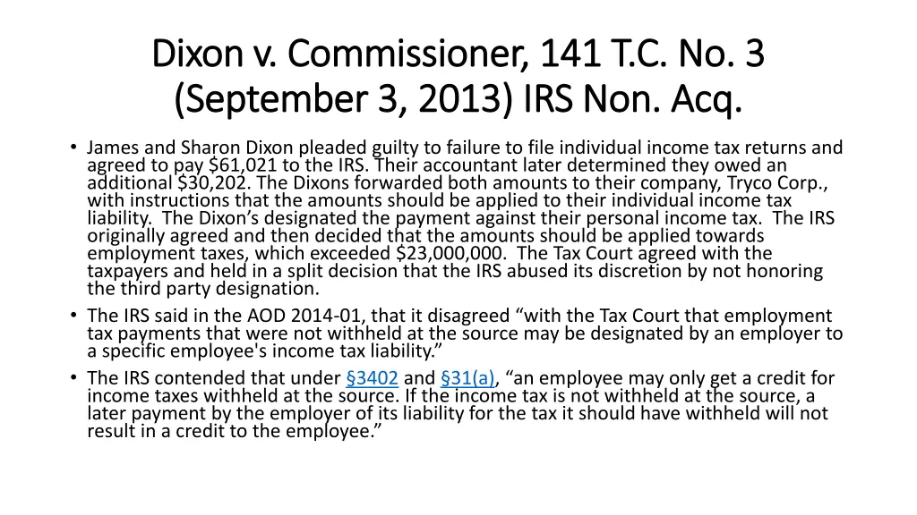 dixon v commissioner 141 t c no 3 dixon