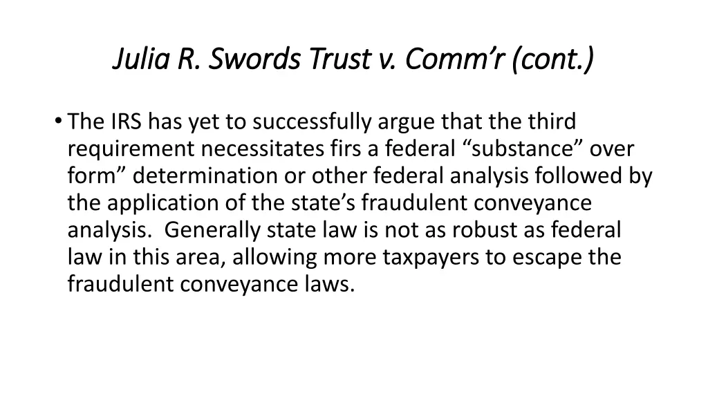 julia r swords trust v julia r swords trust 1