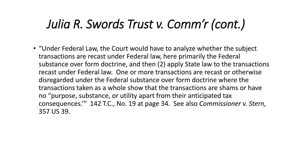 julia r swords trust v julia r swords trust 2