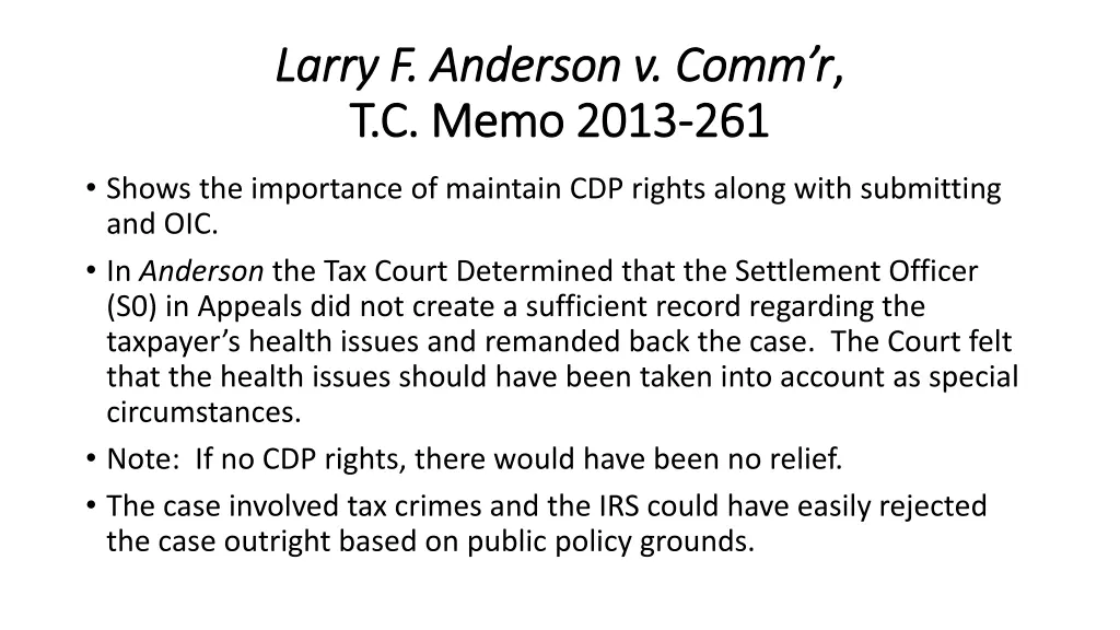 larry f anderson v larry f anderson v comm