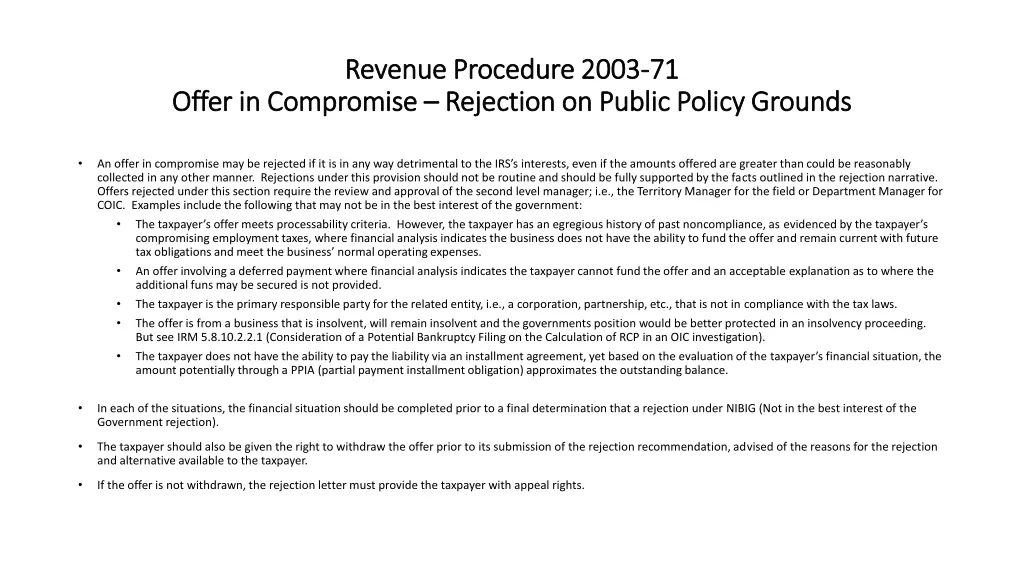 revenue procedure 2003 revenue procedure 2003