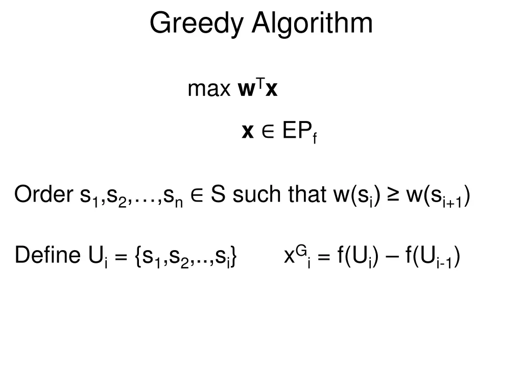 greedy algorithm